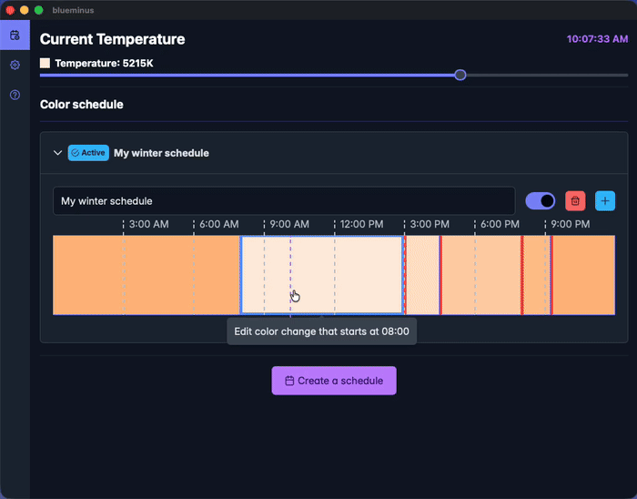 create a new color schedule