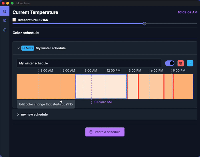 mark a schedule as currently active